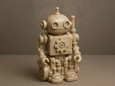 Industrial Robot Sculpture 3D print model