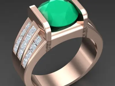 Luxury Men Rings Designs 6MR003 3D print model