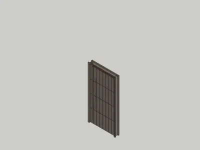 Oak wood door Low-Poly wooden Door  for luxury interiors Door 4 Low-poly 3D model