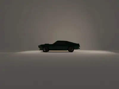 Ford Mustang 1969 Low-poly 3D model