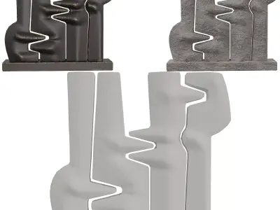 Abstract Geometric Sculpture Low-poly 3D model