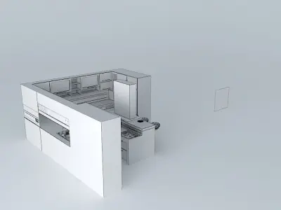 Modern kitchen Free 3D model