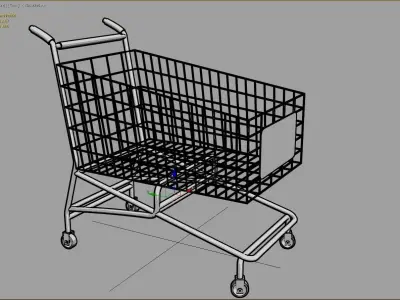 Shopping cart 3D model
