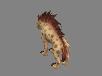 Cartoon hyena Low-poly 3D model