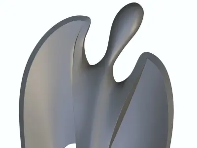 Angel sculpture Modern Abstract Decorative Figurines Statue Art Low-poly 3D model