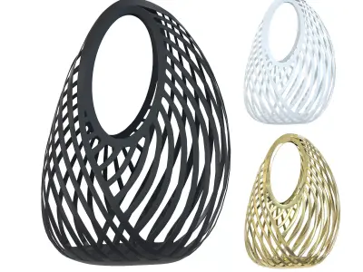 Casey Cadwallader Mugler Spiral Beach Bag Low-poly 3D model