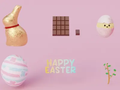 Easter Icons 3D model