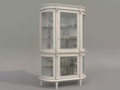 Classic Display Cabinet and Decoration 13 3D model