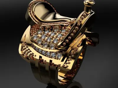 Horse Saddle Ring 3D print model