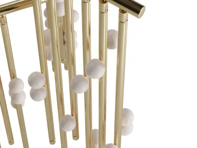 76-bulb Drop System Chandelier 3D model