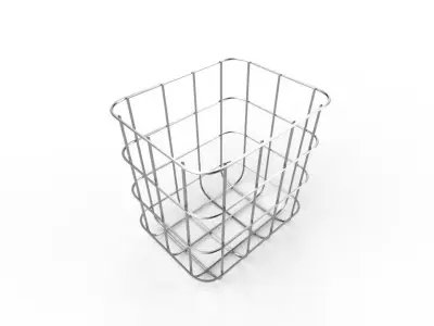 Wire Bin M09 Low-poly 3D model