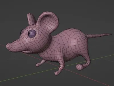 Stylize Mouse Low-poly 3D model