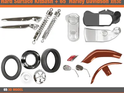 harley davidson xl 53c 1200 cc 3D model
