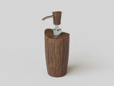 Wooden Soap Dispenser Low-poly 3D model