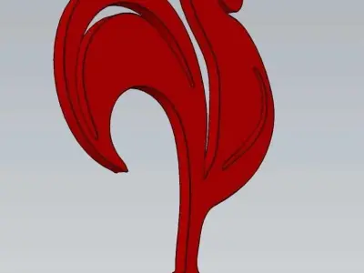 Wonderful Artificial Cock Home and Garden Outdoor Lawn Decor 3D model