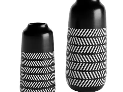 TERESA Black and White Vase Collection 3D model