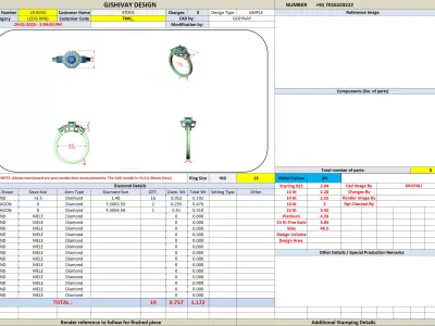 Luxury Halo Ladies Diamond Ring CAD Design With Side Stones 3D print model