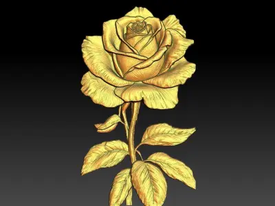 3 Rose CNC Relief Model 3D print model