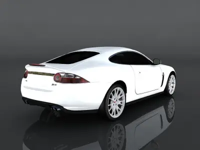 Jaguar XKR Low-poly 3D model