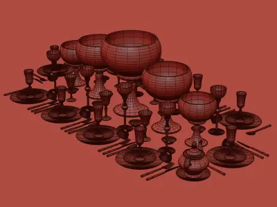 Decorative Set Service 2023 3D model