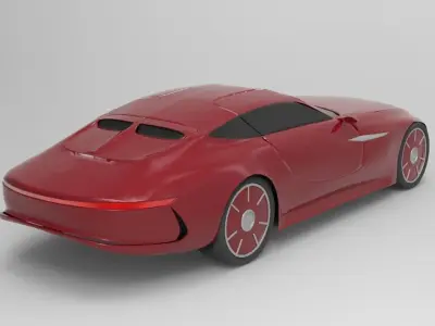 Mercedes Maybach Low Poly Low-poly 3D model