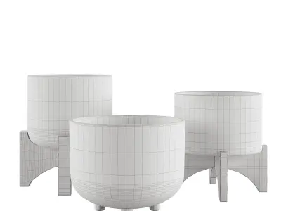 Vases set 3D model