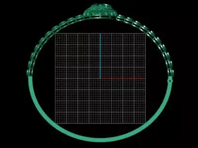 1321 Gilded Flora Bangle 8gm 3D print model