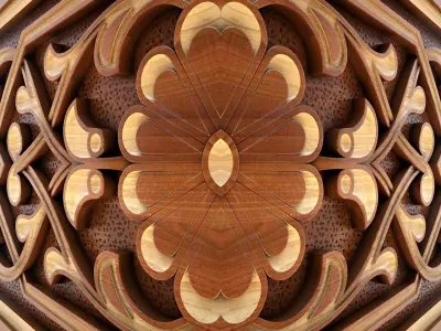 traditional moroccan woodworking  3D model