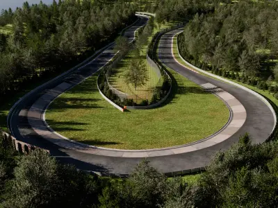 Racetrack 3D Model Nurburgring Karussell 3D model