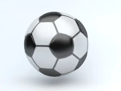 SOCCER BALL ICON Low-poly 3D model