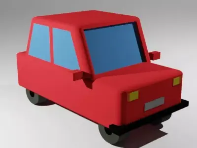 Low poly car Low-poly 3D model 2