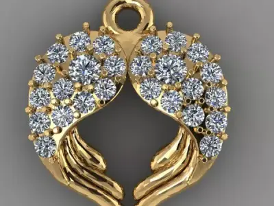 pendant wings 3D print model
