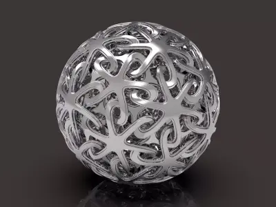 geosphere silver ball 3D print model