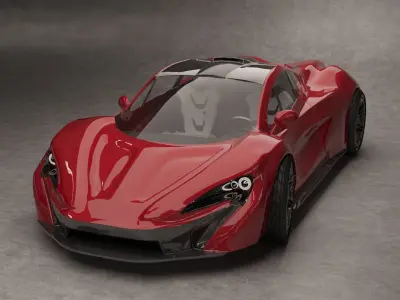 Sports car 3D model 2