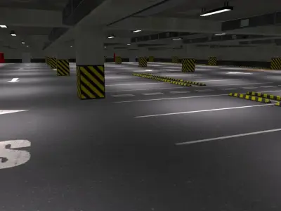 Underground Parking Garage 3D model