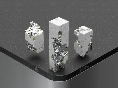 Eroded Abstract Volumetric Stones - Pack 1 3D model