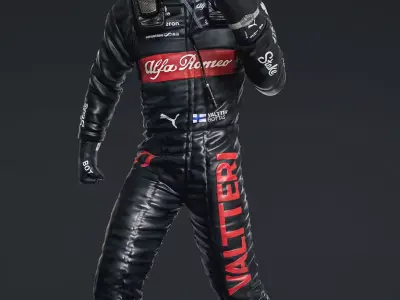 Valtteri Bottas 1-4 Scale Statue 3D print model