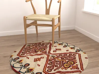 Round Rug Set 23 3D model