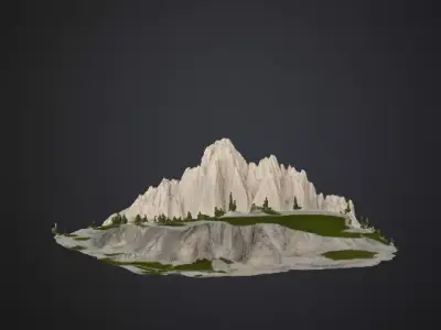  Epic Mountain Terrain High-Poly 3D Landscape 3D model