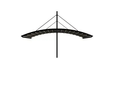 Motorized Pergola 6a wrought iron 3D model