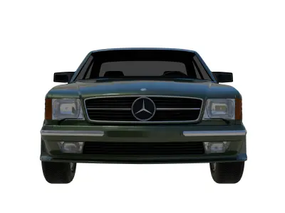 Mercedes Benz W126 560SEC Low-poly 3D model