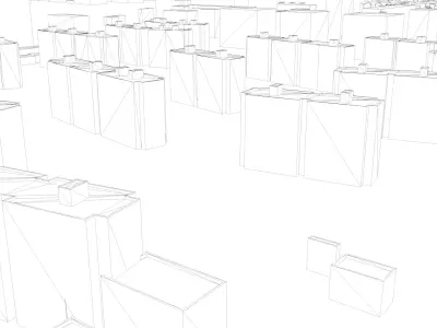 Modern birdseye view of urban planning Urban buildings office 3D model