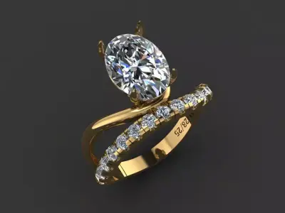 Luxury ring 3D print model get