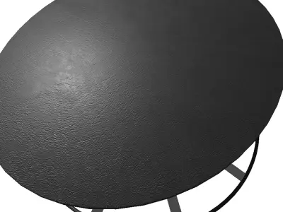 Table 5 coffee with metal base 3D model