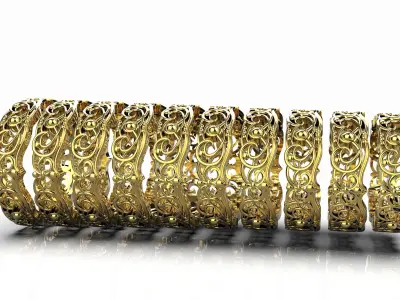 Ring with pattern  3D print model