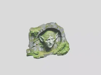 Dark Fantasy Forest Environment Low-poly 3D model