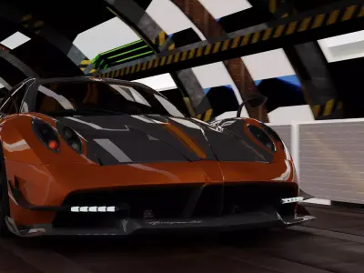 Car in a Scifi Corridor 3D model