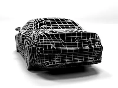 MERCEDES E CLASS CABRIO CLOSED 2017 LOWPOLY Low-poly 3D model