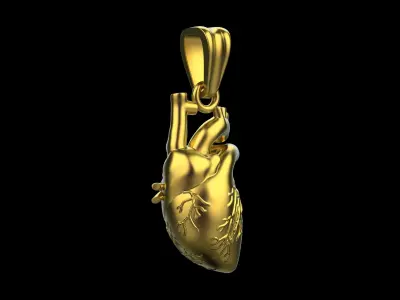 Heart Pendant different sizes N72 3D print model
