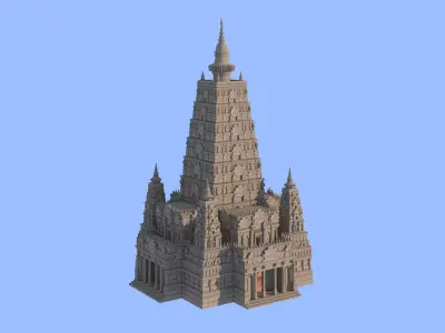 Southeast Asian Tower Architecture 3D model
